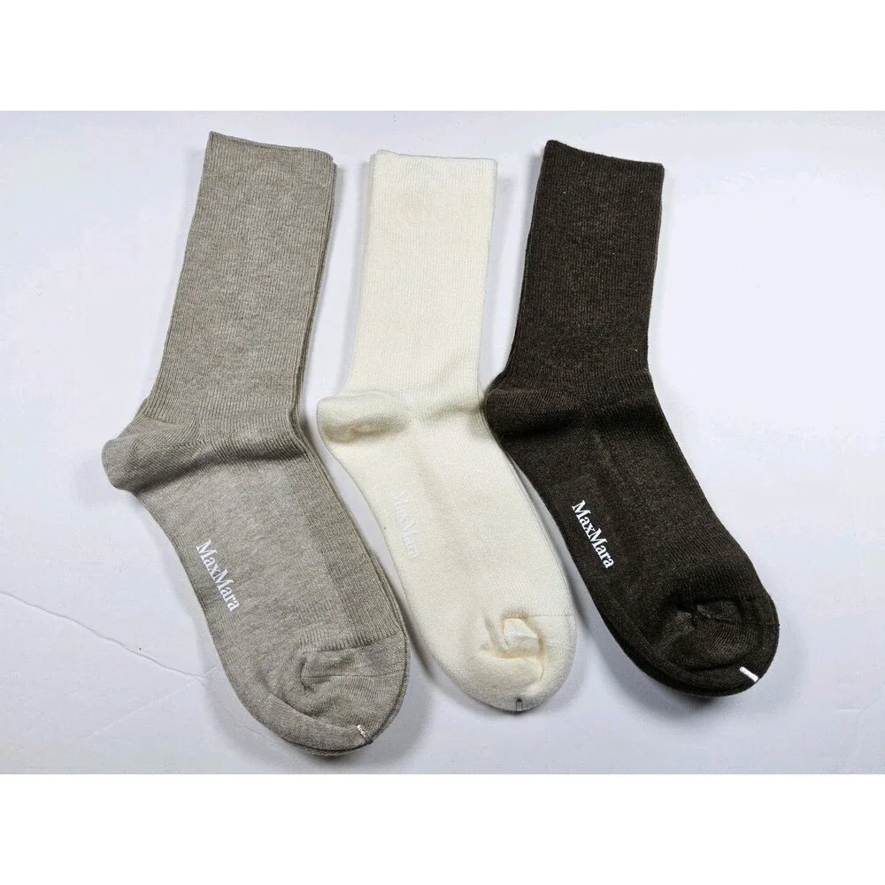 S' MaxMara Women's Lot Of 3 Pairs Cashmere Socks One Size